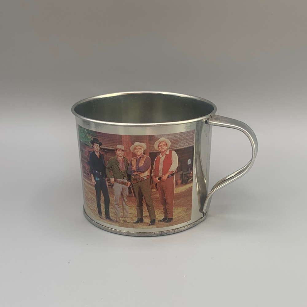 Vintage Ponderosa Ranch Lake Tahoe Nevada Tin Metal Cup